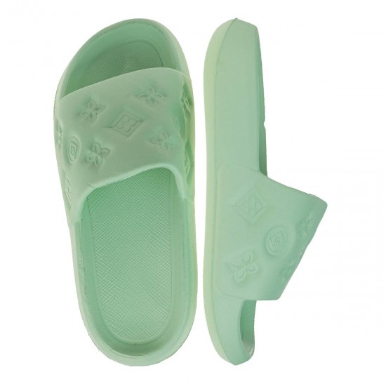 2000676003  Γυναικεία σαγιονάρα δίπατη slide eva φάσα comfort βεραμάν(μέντα)