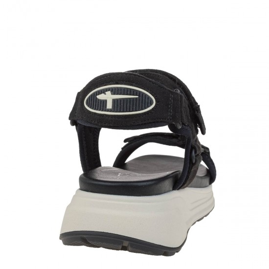 2000676801 Γυναικείο σανδάλι πέδιλο χαμηλό  tamaris sport λουριά μαύρο