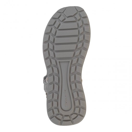2000676802 Γυναικείο σανδάλι πέδιλο χαμηλό  tamaris sport λουριά γκρί