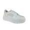 2000681001 Γυναικείο αθλητικό sneakers δετό δίπατο λευκό