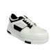 2000681003 Γυναικείο αθλητικό sneakers δετό δίπατο λευκό/μαύρο