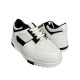 2000681003 Γυναικείο αθλητικό sneakers δετό δίπατο λευκό/μαύρο