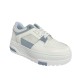 2000681004 Γυναικείο αθλητικό sneakers δετό δίπατο λευκό/σιέλ