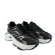 2000681101 Γυναικείο αθλητικό sneakers δετό μαύρο/ασημί