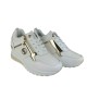 2000682201 Γυναικείο αθλητικό sneakers πέλμα δετό φερμουάρ λευκό