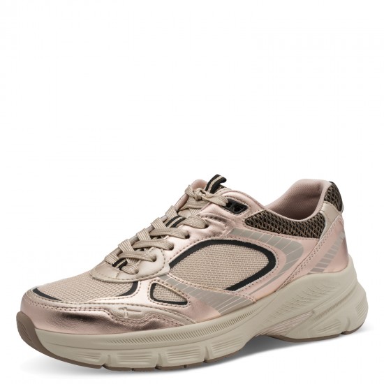 2000682801  Γυναικείο αθλητικό  tamaris sneakers δετό χαλκός