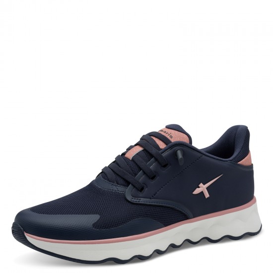 2000683002 Γυναικείο αθλητικό  tamaris  sneakers δετό μπλέ