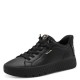 2000684101 Γυναικείο αθλητικό  tamaris comfort sneakers δετό δέρμα μαύρο