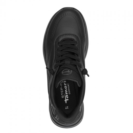 2000684201 Γυναικείο αθλητικό tamaris comfort  sneakers δετό μαύρο