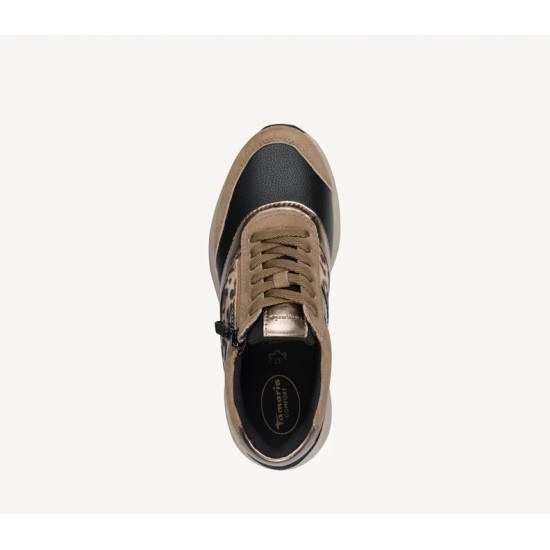 2000684301 Γυναικείο αθλητικό  tamaris comfort sneakers δετό pepper