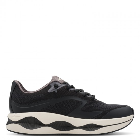 2000684501 Γυναικείο αθλητικό tamaris sneakers δετό μαύρο/μπέζ