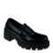 2000686801 Γυναικείο μοκασίνι loafers χωστό μαύρο