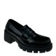 2000686801 Γυναικείο μοκασίνι loafers χωστό μαύρο