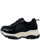 3000000301 Γυναικείο αθλητικό sneakers δετό μαύρο/λευκό