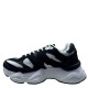 3000000801 Γυναικείο αθλητικό sneakers δετό μαύρο/λευκό