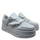 3000001001 Γυναικείο αθλητικό sneakers δετό λευκό