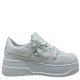 3000001001 Γυναικείο αθλητικό sneakers δετό λευκό
