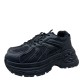 3000001101 Γυναικείο αθλητικό sneakers δετό μαύρο