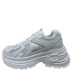 3000001102 Γυναικείο αθλητικό sneakers δετό λευκό