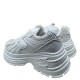 3000001102 Γυναικείο αθλητικό sneakers δετό λευκό