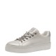 3000003201 Γυναικείο sneakers δετό μεταλιζέ λευκό(περλέ)ασημί