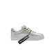 3000003201 Γυναικείο sneakers δετό μεταλιζέ λευκό(περλέ)ασημί