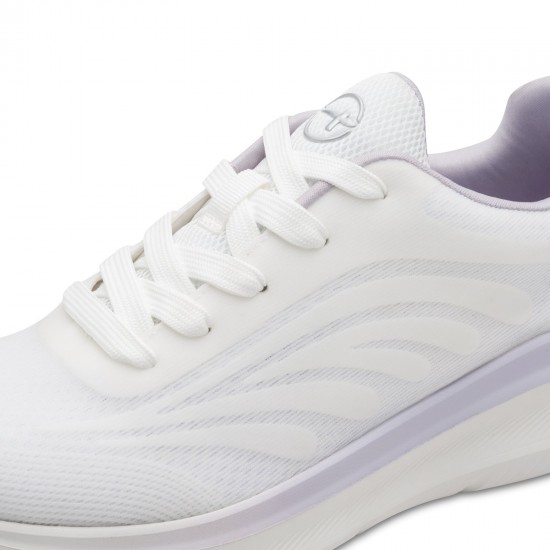 3000004603 Γυναικείο sneakers δετό λευκό/λιλά