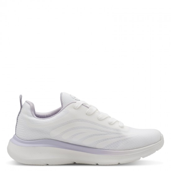 3000004603 Γυναικείο sneakers δετό λευκό/λιλά