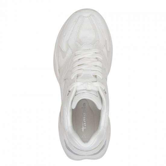 3000005301 Γυναικείο αθλητικό tamaris sneakers δετό λευκό