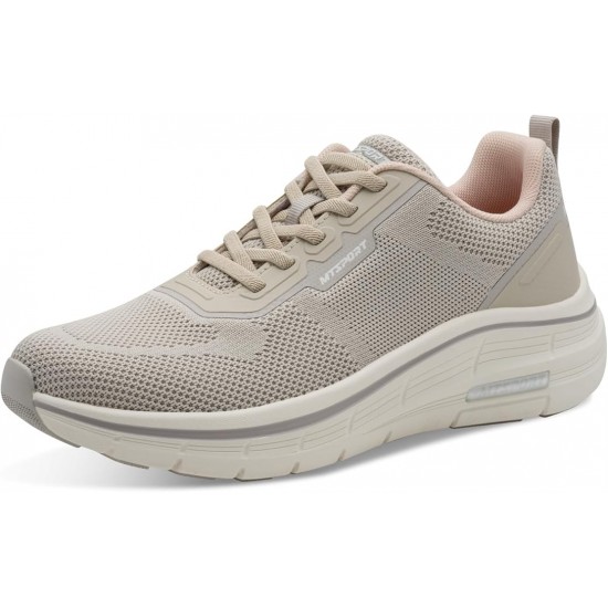 3000006402 Γυναικείο αθλητικό marco tozzi sneakers δετό μπέζ